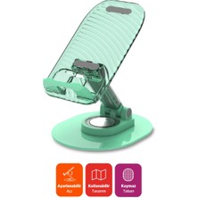 Polosmart PSM143 Telefon Tablet Standı 60° Ayarlanabilir 1000G Taşıma Kapasiteli Yeşil