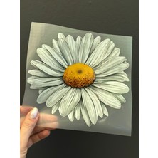Gönülden Tasarım Ütü Ile Yapışan Papatya Transfer Baskı Arma 16X14 cm