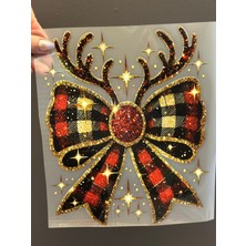 Gönülden Tasarım Renkli Geyikli Fiyonk Ütü Ile Yapışan Transfer Baskı Arma 24x18 cm