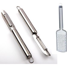 Soyacak ve Rende 2li Set Paslanmaz Çelik Inox