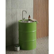 Acar Metal Metal Varil Çeşme Yeşil