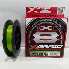 YGK X035 Braid Cord Pe X8 150 mt Fluo Green Ip Misina - 0,148 mm