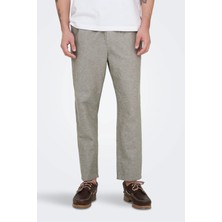 Only & Sons Onslinus Keten ve Pamuk Karışımlı Tapered Fit Daralan Paça Pantolon Erkek Pantolon 22024966