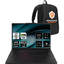 Lenovo Thinkpad P16S Gen 4 Intel Core Ultra 7 265H 48GB 1tb SSD Rtx Pro 1000/8GB 16" Fhd+ Fdos Taşınabilir Iş Istasyonu & Per4 Çanta 21QWS1S900P328