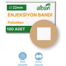 Alban Enjeksiyon Flaster 22MM 100 Adet Tekli Paket