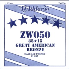 D'addario ZW050 Akustik Tek Tel E-(Mi) (50)