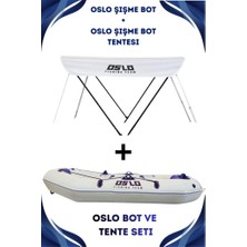 Oslo Fishing Team Mavi Beyaz Şişme Bot ve Tente Seti