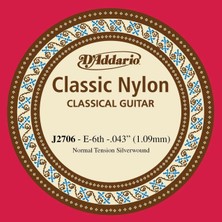 D'addario J2706 Klasik Tek Tel Naylon E-(Mi) Normal