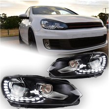 Volksvagen Golf 6 2009-2012 Mk6 15 Ledli R Ön Far