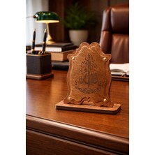 Hakiki Deri Lazer Işlemeli Kontrplak Tabanlı Masa Üstü Dekoratif Deri