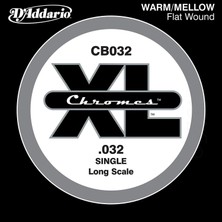 D'addario CB032 Bass Gitar Tek Tel Krom Düz Sarim 0.032