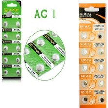 Epilons Buton Pil - Saat Lazer Hesap Makinesi Pili 10LU Paket Ag1 LR621/LR60 1.55V