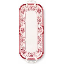 Evaliza Voila Kulplu Sunum Tabak Kırmızı 44CM