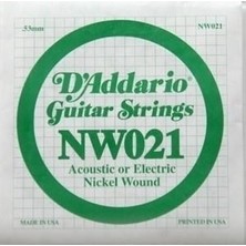 D'addario NW021 Elektro ve Akustik Tek Tel (Re) 0.021