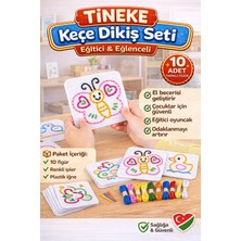 Tineke Keçe'den 10 Adet El Işi Dikiş Kiti Desenli Kolay ve Eğlenceli Hobi Eğitici Öğretici