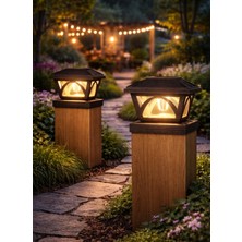 Gaman 2'li Set Güneş Enerjili Set Üstü Dekoratif Bahçe Aydınlatma | Yağmur Geçirmez LED Dış Mekan Lamba