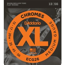 D'addario ECG26 Elektro Gitar Tel Seti Chromes 13-56 Medium