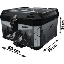 Gp Kompozit DSN05 Universal 45 Lt Desenli Alüminyum Motosiklet çantası