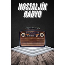 Balkan Grup Eskitme Nostalji Tasarımlı Bluetoothlu Nostalji Radyo Ahşap Nostaljik Görünümlü