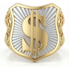 Winners Jewels Dolar Sembollü Polis Kalkanı Yüzük