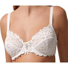 E-Bulurum Nurteks 1050 Kadın Balenli Dantelli Toparlayıcı Sütyen