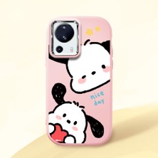 HONTINGA Xiaomi Mi 13 Lite ile Uyumlu Kılıfı Kamera Korumalı Düşüme Önleyici Basitlik Pembe Yumuşak Silikon Telefon Kılıfı Karikatür Desenli K4-0255