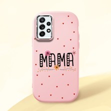 HONTINGA Samsung Galaxy A52S ile Uyumlu Kılıfı Kamera Korumalı Düşüme Önleyici Basitlik Pembe Yumuşak Silikon Telefon Kılıfı Mama Desenli K4-0241