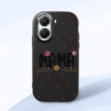 HONTINGA Poco X7 Pro ile Uyumlu Kılıfı Kamera Korumalı Düşüme Önleyici Basitlik Siyah Yumuşak Silikon Telefon Kılıfı Mama Desenli K4-0241