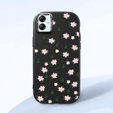 HONTINGA Samsung Galaxy A04E ile Uyumlu Kılıfı Kamera Korumalı Düşüme Önleyici Basitlik Siyah Yumuşak Silikon Telefon Kılıfı Çiçek Desenli K4-0234