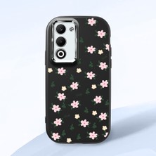 HONTINGA Oppo A5 ile Uyumlu Kılıfı Kamera Korumalı Düşüme Önleyici Basitlik Siyah Yumuşak Silikon Telefon Kılıfı Çiçek Desenli K4-0234