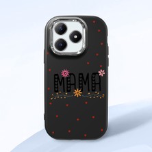 HONTINGA Realme C63 ile Uyumlu Kılıfı Kamera Korumalı Düşüme Önleyici Basitlik Siyah Yumuşak Silikon Telefon Kılıfı Mama Desenli K4-0241