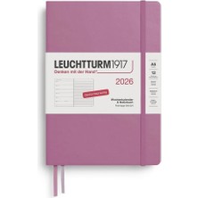 Leuchtturm 1917 LEUCHTTURM1917 Orta Boy (A5) 12 Aylık Ajanda ve Not Defteri (Çizgili) 2026 Sert Kapak, Almanca, Dusty Rose 372471
