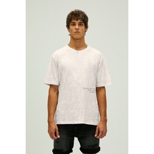 Bad Bear Made For T-Shirt Marshmallow Erkek Ekru Bisiklet Yaka Tişört