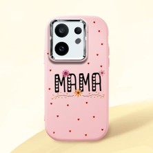 HONTINGA Vivo X200 Fe ile Uyumlu Kılıfı Kamera Korumalı Düşüme Önleyici Basitlik Pembe Yumuşak Silikon Telefon Kılıfı Mama Desenli K4-0241