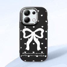 HONTINGA Redmi Note 13 4g ile Uyumlu Kılıfı Kamera Korumalı Düşüme Önleyici Basitlik Siyah Yumuşak Silikon Telefon Kılıfı Fiyonk Desenli K4-0229