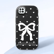 HONTINGA Redmi 10A ile Uyumlu Kılıfı Kamera Korumalı Düşüme Önleyici Basitlik Siyah Yumuşak Silikon Telefon Kılıfı Fiyonk Desenli K4-0229