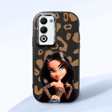 HONTINGA Oppo A5 ile Uyumlu Kılıfı Kamera Korumalı Düşüme Önleyici Basitlik Siyah Yumuşak Silikon Telefon Kılıfı Güzel Kadın Desenli K4-0237