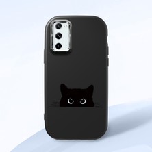 HONTINGA Samsung Galaxy S20 Fe ile Uyumlu Kılıfı Kamera Korumalı Düşüme Önleyici Basitlik Siyah Yumuşak Silikon Telefon Kılıfı Siyah Kedi Desenli K4-0240