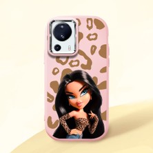 HONTINGA Xiaomi Mi 13 Lite ile Uyumlu Kılıfı Kamera Korumalı Düşüme Önleyici Basitlik Pembe Yumuşak Silikon Telefon Kılıfı Güzel Kadın Desenli K4-0237