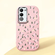 HONTINGA Oppo A5 ile Uyumlu Kılıfı Kamera Korumalı Düşüme Önleyici Basitlik Pembe Yumuşak Silikon Telefon Kılıfı Çiçek Desenli K4-0234