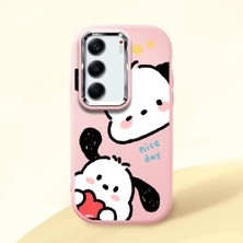 HONTINGA Tecno Camon 40 ile Uyumlu Kılıfı Kamera Korumalı Düşüme Önleyici Basitlik Pembe Yumuşak Silikon Telefon Kılıfı Karikatür Desenli K4-0255
