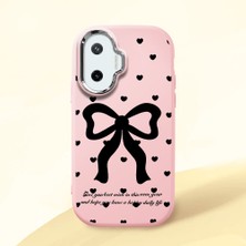 HONTINGA Xiaomi Poco F7 ile Uyumlu Kılıfı Kamera Korumalı Düşüme Önleyici Basitlik Pembe Yumuşak Silikon Telefon Kılıfı Fiyonk Desenli K4-0229