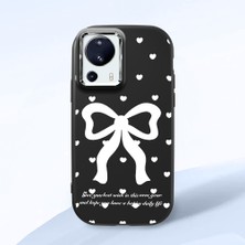 HONTINGA Xiaomi Mi 13 Lite ile Uyumlu Kılıfı Kamera Korumalı Düşüme Önleyici Basitlik Siyah Yumuşak Silikon Telefon Kılıfı Fiyonk Desenli K4-0229