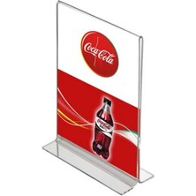 Arte Display T Tipi Dikey A6 Pleksi Masaüstü Şeffaf Föylük Broşürlük Fiyatlık 50LI Paket