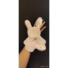 Gönülden Tasarım Dokuma Pul Payetli Zirkon Taş Kalpli Tavşan Arma Dikiş Aplike 25X16 cm