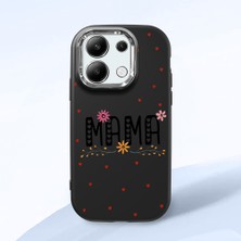 HONTINGA Redmi Note 13 4g ile Uyumlu Kılıfı Kamera Korumalı Düşüme Önleyici Basitlik Siyah Yumuşak Silikon Telefon Kılıfı Mama Desenli K4-0241