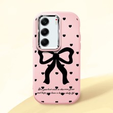 HONTINGA Tecno Camon 40 ile Uyumlu Kılıfı Kamera Korumalı Düşüme Önleyici Basitlik Pembe Yumuşak Silikon Telefon Kılıfı Fiyonk Desenli K4-0229