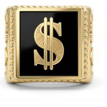 Winners Jewels Dolar Sembollü Örgü Bant Yüzük