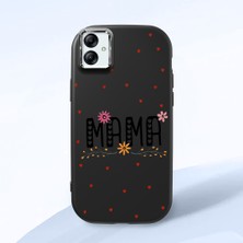 HONTINGA Samsung Galaxy A04E ile Uyumlu Kılıfı Kamera Korumalı Düşüme Önleyici Basitlik Siyah Yumuşak Silikon Telefon Kılıfı Mama Desenli K4-0241