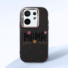 HONTINGA Vivo X200 Fe ile Uyumlu Kılıfı Kamera Korumalı Düşüme Önleyici Basitlik Siyah Yumuşak Silikon Telefon Kılıfı Mama Desenli K4-0241